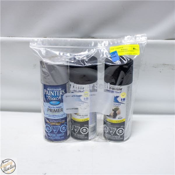 3PK RUSTOLEUM SPRAY PAINT