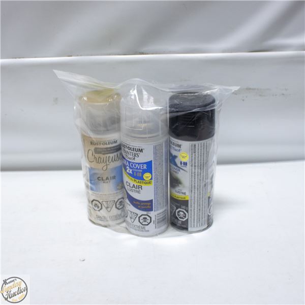 3PK RUSTOLEUM SPRAY PAINT