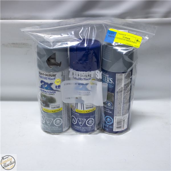 3PK RUSTOLEUM SPRAY PAINT