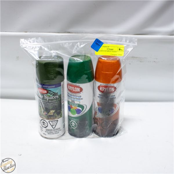 3PK KRYLON SPRAY PAINT