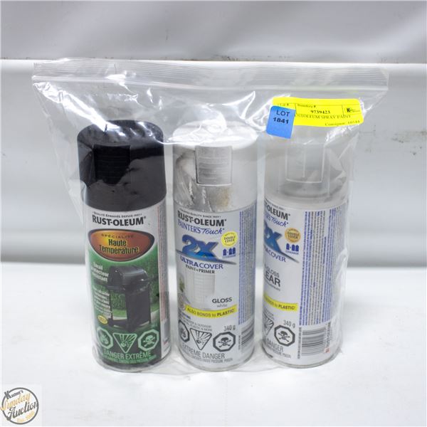 3PK RUSTOLEUM SPRAY PAINT