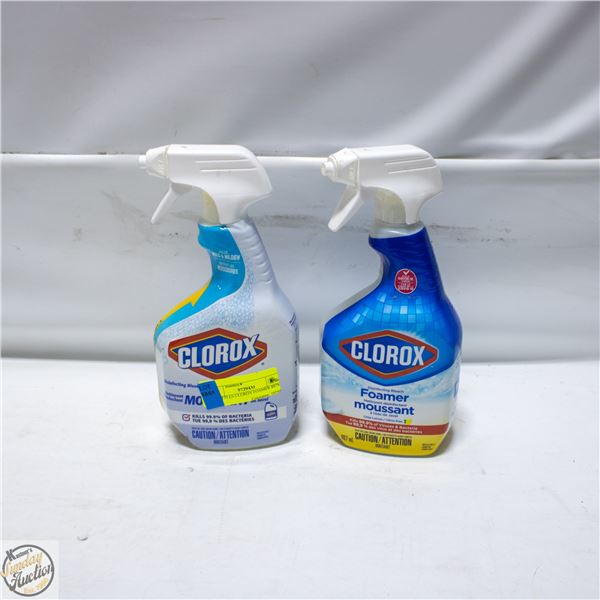 2 BOTTLES CLOROX FOAMER 887ML EA