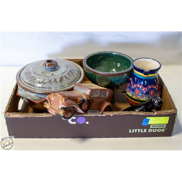 LOT OF POTTERY AND CERAMICS