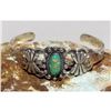 Image 2 : VTG Navajo Cerillos Turquoise Bracelet Navajo Ingot Sterling Cuff Old Pawn