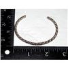 Image 3 : Vintage Navajo Sterling Silver Cuff Bracelet Twisted Rope Design Cuff