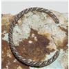 Image 4 : Vintage Navajo Sterling Silver Cuff Bracelet Twisted Rope Design Cuff