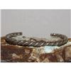 Image 5 : Vintage Navajo Sterling Silver Cuff Bracelet Twisted Rope Design Cuff