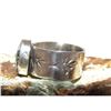 Image 3 : Navajo White Buffalo Ring Sz 8 Sterling Silver Signed