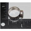 Image 4 : Navajo White Buffalo Ring Sz 8 Sterling Silver Signed