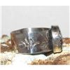 Image 5 : Navajo White Buffalo Ring Sz 8 Sterling Silver Signed