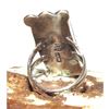 Image 2 : Navajo Kingman Turquoise Pyrite Matrix Ring Sz 6 Sterling Silver Selena Warner