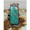 Image 3 : Navajo Kingman Turquoise Pyrite Matrix Ring Sz 6 Sterling Silver Selena Warner
