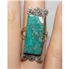 Image 5 : Navajo Kingman Turquoise Pyrite Matrix Ring Sz 6 Sterling Silver Selena Warner