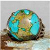 Image 2 : Vintage Navajo Royston Turquoise Men Ring Sz 13 Sterling Silver
