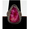 Image 1 : Navajo Purple Spiny Ring Size 8 Sterling Silver Native American Signed