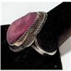 Image 2 : Navajo Purple Spiny Ring Size 8 Sterling Silver Native American Signed