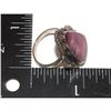 Image 3 : Navajo Purple Spiny Ring Size 8 Sterling Silver Native American Signed