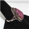 Image 5 : Navajo Purple Spiny Ring Size 8 Sterling Silver Native American Signed