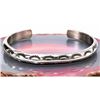 Image 2 : Vintage Navajo Carinated Stacker Cuff Bracelet Ingot Sterling Silver