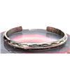 Image 3 : Vintage Navajo Carinated Stacker Cuff Bracelet Ingot Sterling Silver