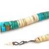 Image 3 : Vintage Kewa Santo Domingo Rolled Clam Shell & Turquoise Heishi Necklace