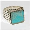 Image 2 : Navajo Ray Jack Turquoise Men Ring Size 10.5 Native Signed