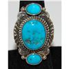 Image 1 : Navajo Sleeping Beaty Turquoise Ring Size 7 Sterling Native American Signed