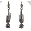 Image 2 : Vintage Southwestern Silver Saguaro Cactus Dangle Earrings