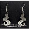Image 2 : Navajo Snake Dangle Earrings Sterling Silver I. Gene
