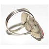 Image 4 : Navajo Red Orange Spiny Inlay Ring Sz 11 Sterling Silver E. Yazzie