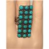 Image 4 : Zuni Snake Eye Turquoise Cluster Ring Size 8.5 Sterling Silver K. Lonjose