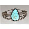 Image 1 : Vintage Navajo Dry Creek Turquoise Cuff Bracelet Sterling Silver Pete Morgan