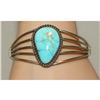 Image 2 : Vintage Navajo Dry Creek Turquoise Cuff Bracelet Sterling Silver Pete Morgan