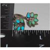 Image 5 : Old Pawn Zuni Turquoise Inlay Bypass Ring Sterling Silver Size 6 Adjustable