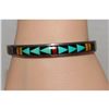 Image 7 : Vintage Zuni Turquoise Multi Stone Inlay Stacker Cuff Bracelet Sterling Singed