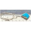 Image 4 : Navajo Pilot Mountain Turquoise Pendant Sterling Silver Necklace Arkie Nelson