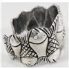 Image 2 : Vintage Taxco Mexico Fish Cuff Bracelet Sterling Silver - TM-90 Mexico, 62.5g
