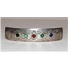 Image 2 : San Ildelfonso Sterling Hair Barrette Gemstones Native American G. Trujillo