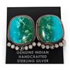 Image 1 : Navajo Gem Grade Royston Turquoise Post Earrings P. Yazzie