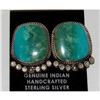 Image 3 : Navajo Gem Grade Royston Turquoise Post Earrings P. Yazzie