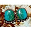 Image 4 : Navajo Gem Grade Royston Turquoise Post Earrings P. Yazzie