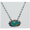 Image 2 : Navajo Royston Turquoise Bar Necklace Sterling Native American Signed