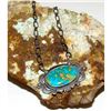 Image 3 : Navajo Royston Turquoise Bar Necklace Sterling Native American Signed