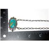Image 4 : Navajo Royston Turquoise Bar Necklace Sterling Native American Signed