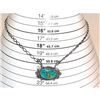 Image 5 : Navajo Royston Turquoise Bar Necklace Sterling Native American Signed