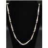 Image 2 : Vintage Navajo Pearls Necklace Rare Cone & Saucer Beads Design Sterling Silver