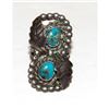 Image 4 : Old Pawn Navajo Kingman Turquoise Silver Ring Sz 5