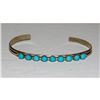 Image 1 : Vintage Zuni Snake Eye Turquoise Stacker Cuff Bracelet Sterling Silver