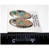 Image 2 : Navajo Opalized Wood Stud Earrings Sterling Silver V Cadman
