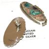Image 3 : Navajo Opalized Wood Stud Earrings Sterling Silver V Cadman
